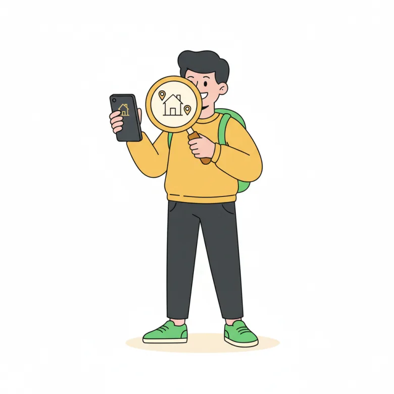 A customer searching for a property themselves