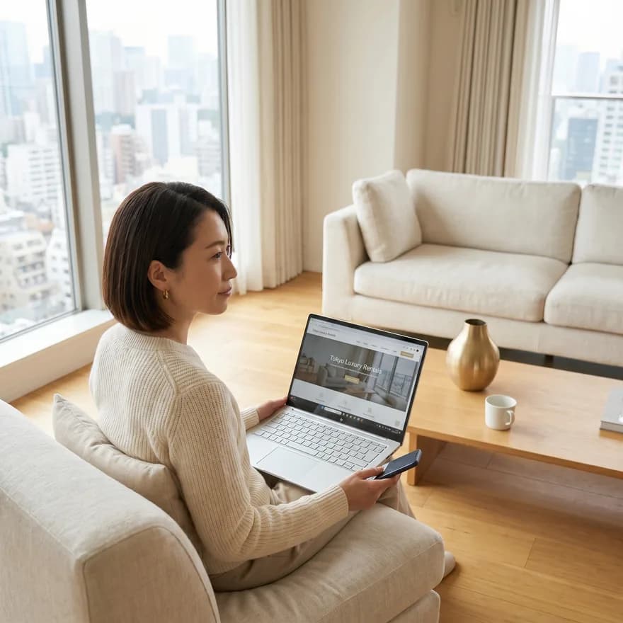 A person searching for an apartment on their phone