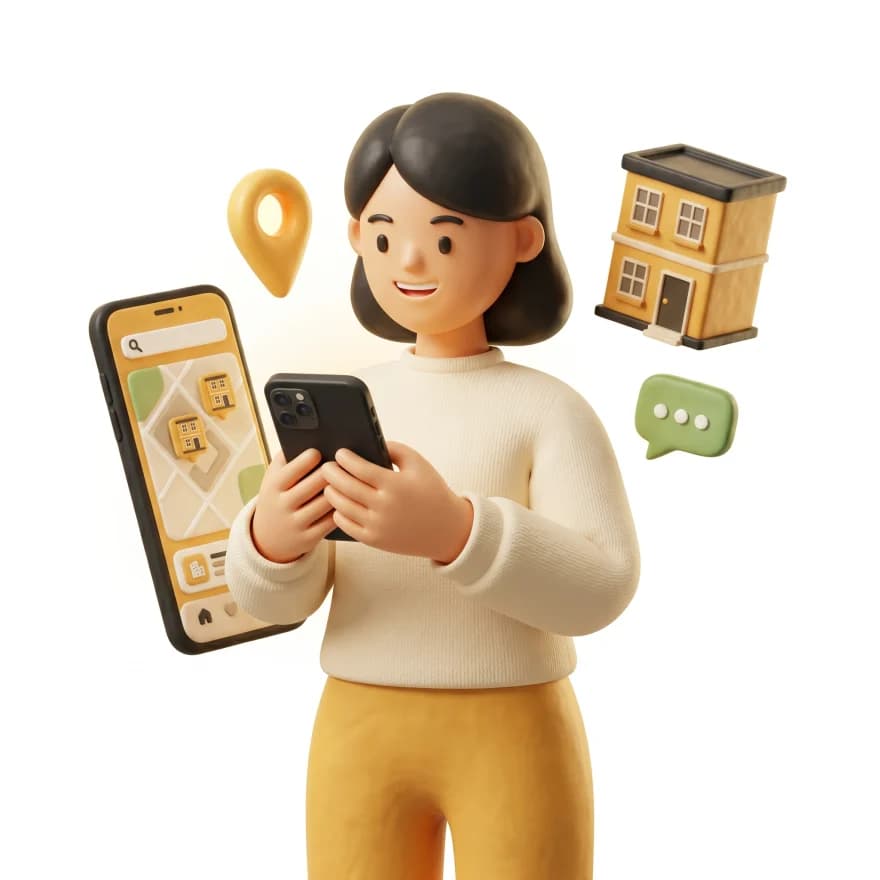 スマホでお部屋を探す人